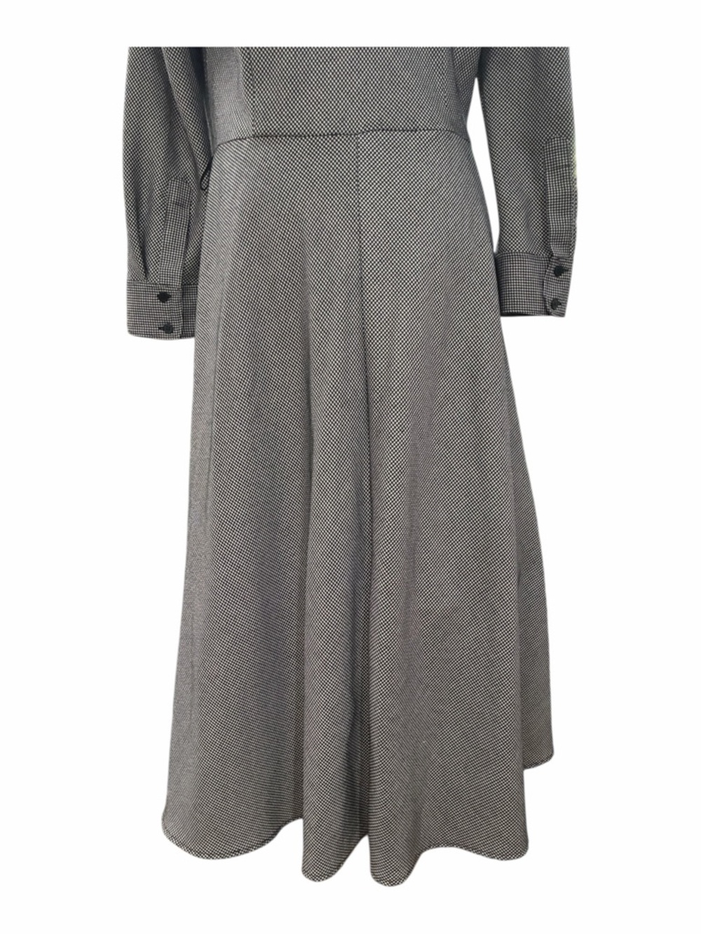 Women’s Vintage American Living Black & White Houndstooth Maxi Dress sz-14 - Picture 11 of 13